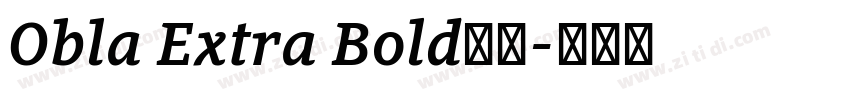 Obla Extra Bold字体字体转换
